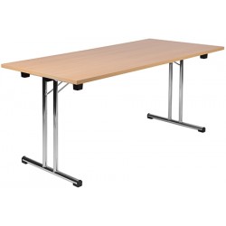 RD Italia HERMES table pliante fixe avec structure et plateau en acier  140x80 cm