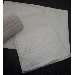 Lot de 12 draps de bain 70x140 cm 100% coton blanc liteau grec 390g