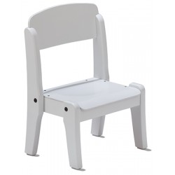 Chaise crèche bois blanc empilable T0