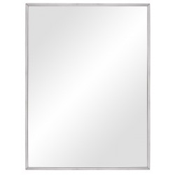 Miroir de sanitaire verre 3 mm cadre inox AISI 304 satiné 80 x 60 cm