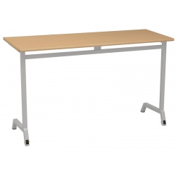 Table scolaire mobile Maud 130 x 50 cm stratifié chants ABS T4 A 6 