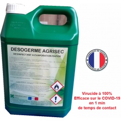 Carton de 6 bidons de désinfectant de surfaces Désogerme Agrisec 5L