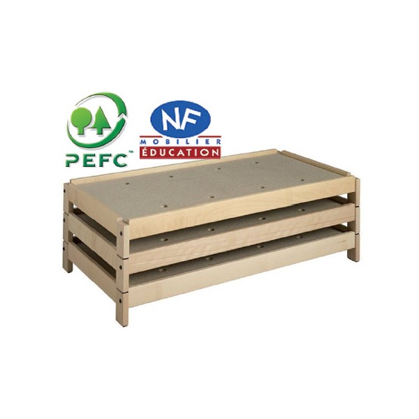 Lit couchette-crèche (co-sleper) en bois naturel, disponible en ligne