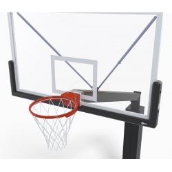 Protection PVC noir avec velcro pour cadre et panneau de basket 3x3