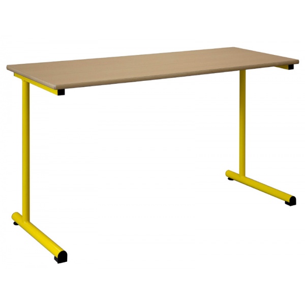Table scolaire Mélissa à dégagement latéral plateau mélaminé 130 x 50 cm