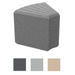 Angle pour cube et banquette Merlimont polyéthylène gris clair