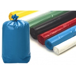 Sacs poubelle 30L bleus usage courant 12 microns (le carton de 500)