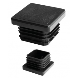 Lot de 10 embouts carrés plats pour tube à parois épaisses 50x50 noir