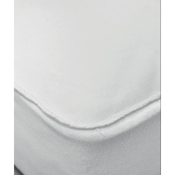 Protège matelas forme drap housse Aster imperméable 90x190 cm 1 face coton et 1 face polyuréthane (lot de 12)