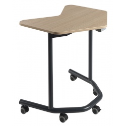Table scolaire mobile à dégagement latéral plateau mélaminé chant ABS 70x60 cm T4 à T6
