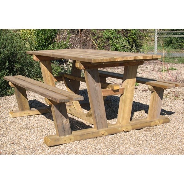 Table pique-nique bois Amboise L194 x P160 cm