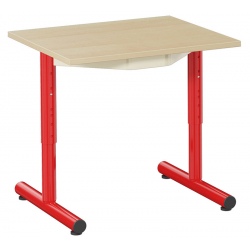 Table reglable T1 à T4 à dégagement latéral Loulou mélaminé 60x50 cm
