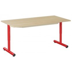 Table reglable T1 à T4 à dégagement latéral Loulou mélaminé 120x60 cm