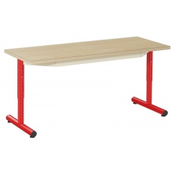 Table reglable T1 à T4 à dégagement latéral Loulou stratifié 120x50 cm