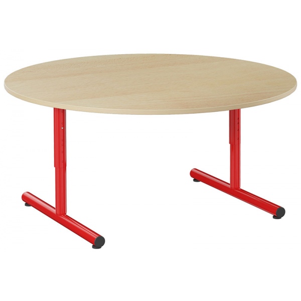 Table reglable T1 à T4 à dégagement latéral Loulou stratifié ronde ø 120 cm