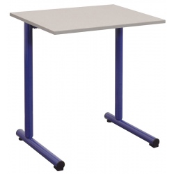 Table scolaire à dégagement latéral Jeanne 70x50 cm mélaminé