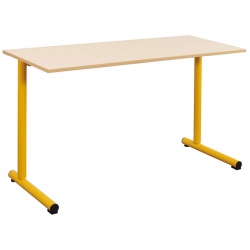 Table scolaire à dégagement latéral Jeanne 130x50 cm mélaminé