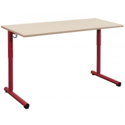 Table réglable scolaire à dégagement latéral Jeanne 130x50 cm mélaminé