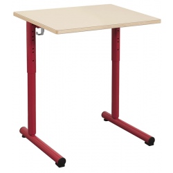 Table réglable scolaire à dégagement latéral Jeanne 70x50 cm stratifié chant alaisé bois