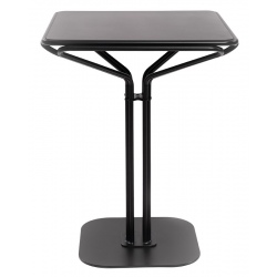 Table Bistro carrée 60x60 cm plateau métal noir