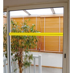 Ruban adhésif de repérage des surfaces vitrées 10x0,05 m coloris blanc et photoluminescent