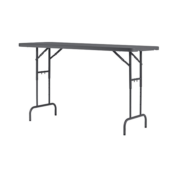 Table polyéthylène pliante et réglable en hauteur L182,9 cm