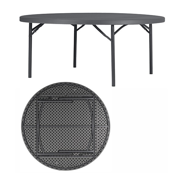 Table pliante polyéthylène Q+ ø 180,3 cm