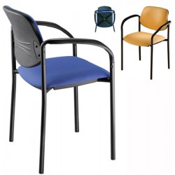 Lot de 4 fauteuils empilables Galiléo  tissu standard G1