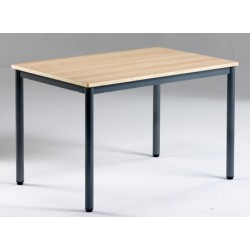Table de réunion NF 4 pieds Flore mélaminé PVC 120x80 cm 