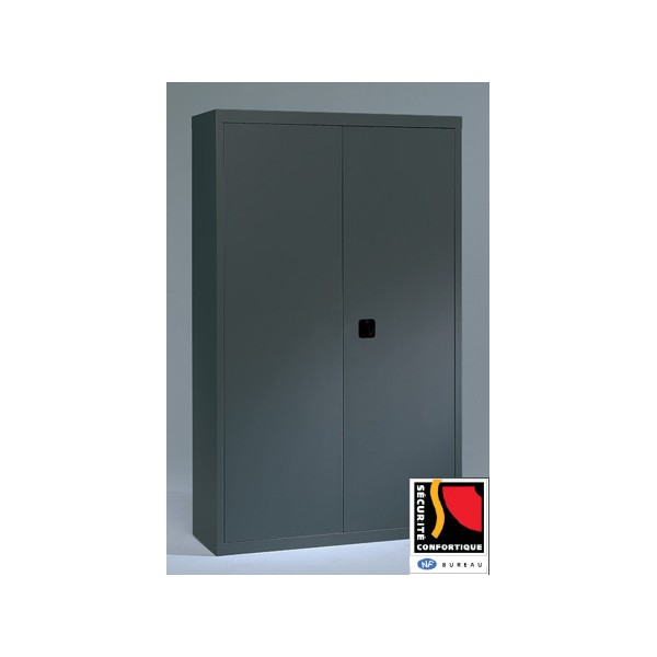 Armoire monobloc métal portes battantes NF Office Excellence 198x100x43 cm