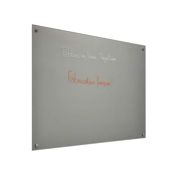 Panneau d'affichage magnétique en verre peint blanc 60x90 cm