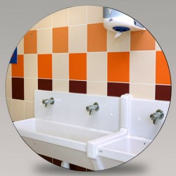 Miroir de sanitaire incassable Plexichok diametre 600 mm