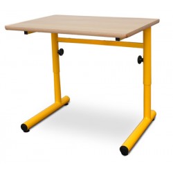 Table scolaire réglable Clémentine mélaminé PVC 70x50 cm T4 à T6