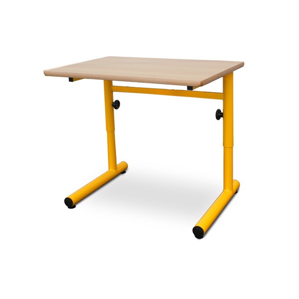 Table scolaire réglable Clémentine mélaminé PVC 70x50 cm T4 à T6