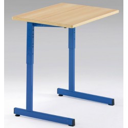 Lot de 2 tables scolaires NF à dégagement latéral Quatro stratifiée alaise 70x50 cm réglables T3 à T6 autres coloris