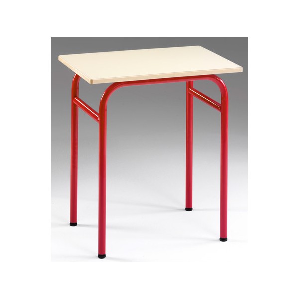 Table scolaire 4 pieds Primo stratifiée alaise avec casier 70x50 cm 