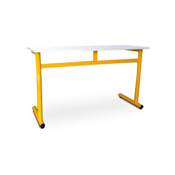 Table scolaire Clémentine stratifié alaise bois 130x50 cm T4 à T7