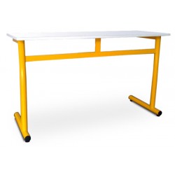 Table scolaire Clémentine mélaminé PVC 130x50 cm T4 à T7