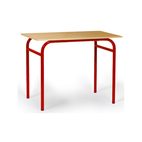 Tables scolaires Violette stratifié alaise bois 130x50 cm T4 à T7