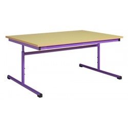 Table maternelle réglable 200x80 cm mélaminé chants PVC